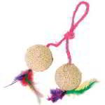 DOUBLE BALLE EN JUTE AVEC HERBE À CHAT