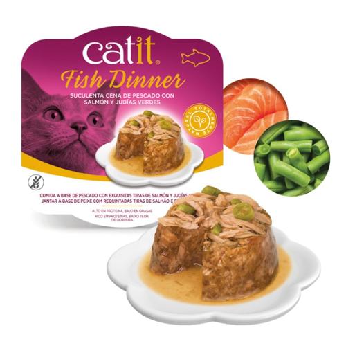 CAT IT DINNER SAUMON ET HARICOTS 80 GR