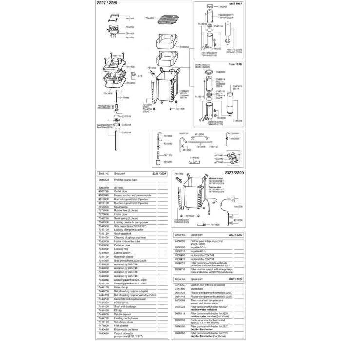 EHEIM 2227-2329 SPARE PARTS – Image 1