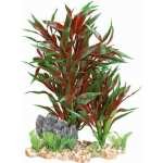 PLANTE EN PLASTIQUE SUR LIT DE SABLE 18 X 28 CM