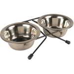 DOUBLE SUPPORT EN ACIER INOXYDABLE